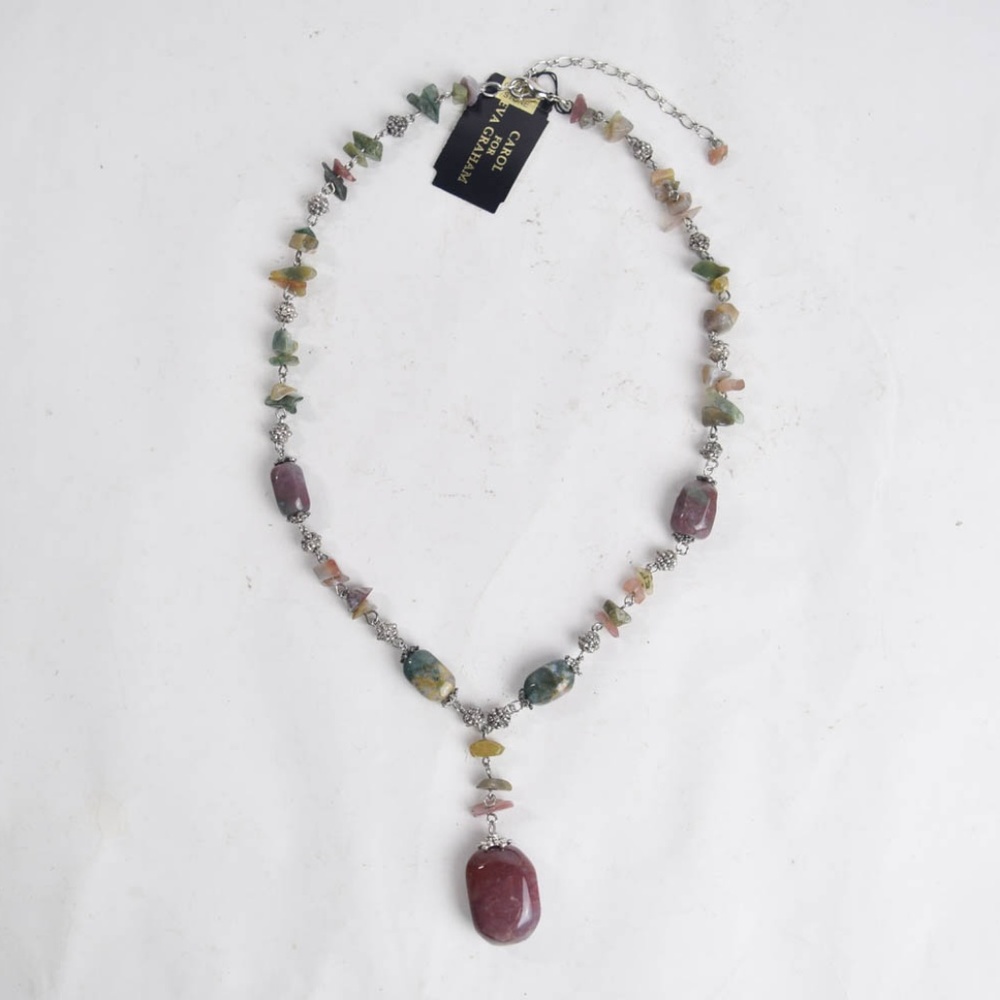 Carol for Eva Graham Genuine Stone Necklace
